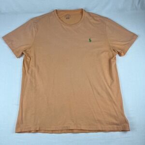 Polo Ralph Lauren Men's Orange  Short Sleeve Crew Neck T-shirt, Size L